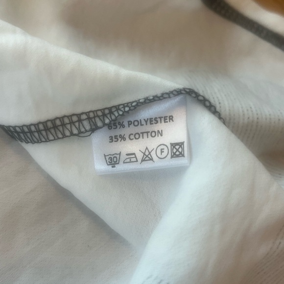 NWT My Soul Danish Luxury Brand Square Stitch Hi-Lo White Top Minimalist Style - Picture 5 of 8